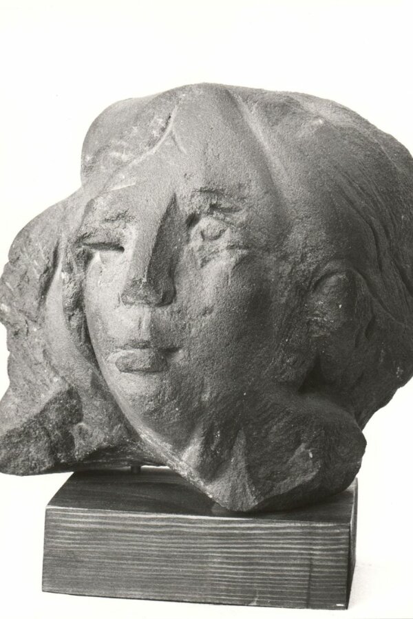 Bořek Zeman, Pocta J. Bradáčkovi, 1985, pískovec, výška 35 cm